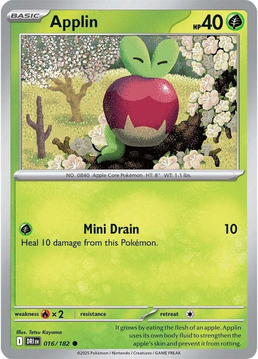 Image for Applin (016/182) (SV10: Destined Rivals) - Pokemon