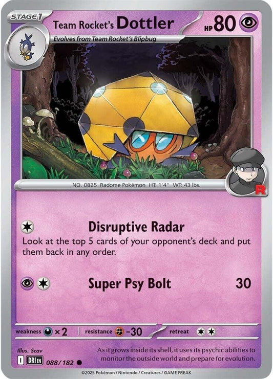 Image for Team Rocket's Dottler (088/182) (SV10: Destined Rivals) - Pokemon