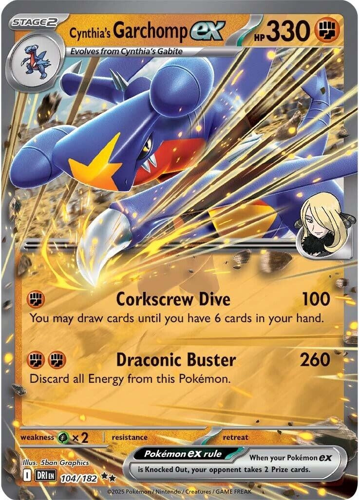 Image for Cynthia's Garchomp ex (104/182) (SV10: Destined Rivals) - Pokemon