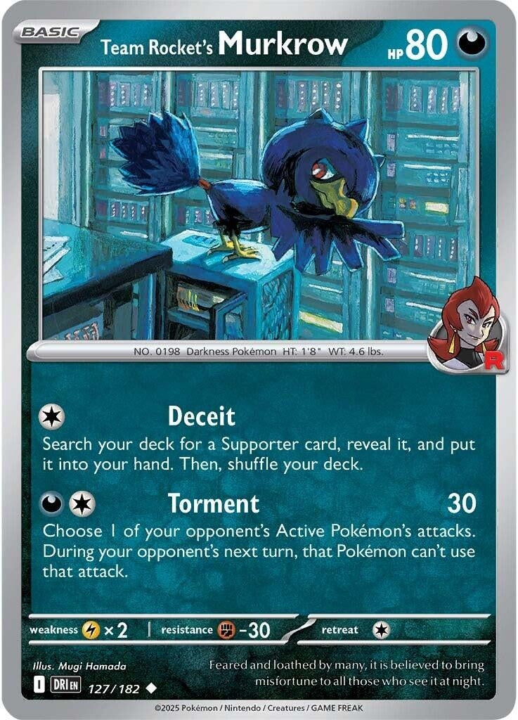 Image for Team Rocket's Murkrow (127/182) (SV10: Destined Rivals) - Pokemon