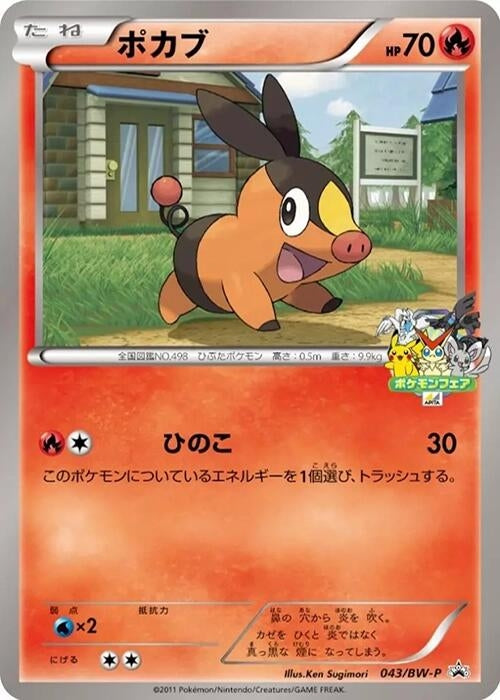 Image for Tepig - 043/BW-P (043/BW-P) (BW-P Promotional cards) (BW-P) - Pokemon Japan