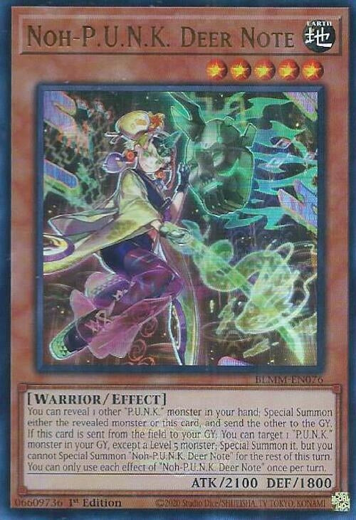 Image for Noh-P.U.N.K. Deer Note (BLMM-EN076) (Battles of Legend: Monster Mayhem) (BLMM) - YuGiOh