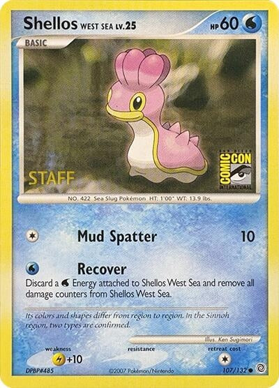 Image for Shellos West Sea (SDCC 2007 Staff) (107/132) - Pokemon