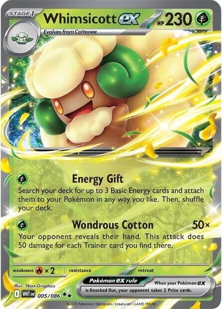 Image for Whimsicott ex (005/086) (SV: White Flare) - Pokemon