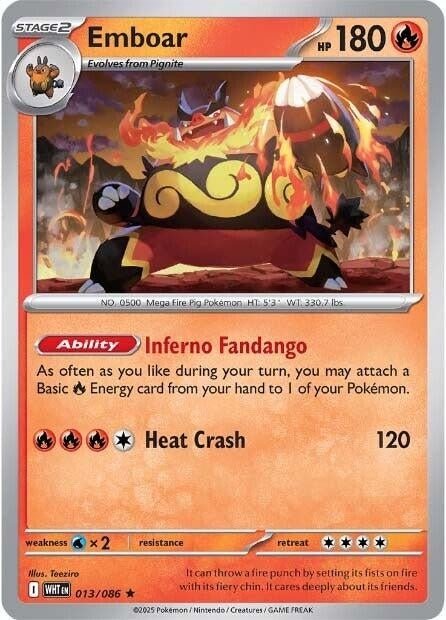 Image for Emboar (013/086) (SV: White Flare) - Pokemon