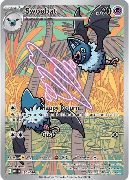 Image for Swoobat (120/086) (SV: White Flare) - Pokemon