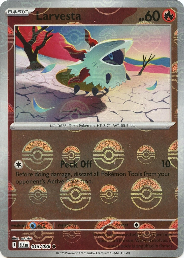 Larvesta (Poke Ball Pattern) (015/086) (SV: Black Bolt)