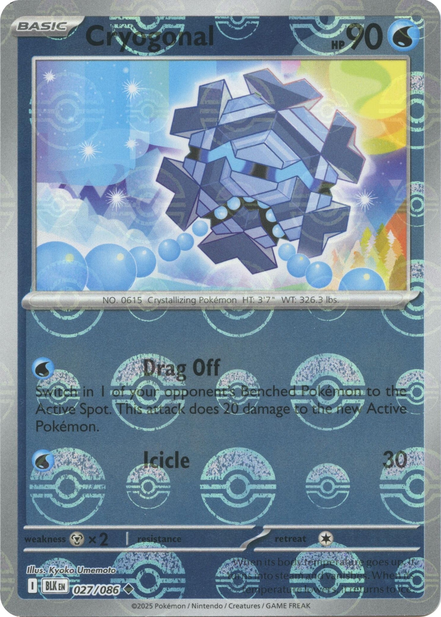 Cryogonal (Poke Ball Pattern) (027/086) (SV: Black Bolt)