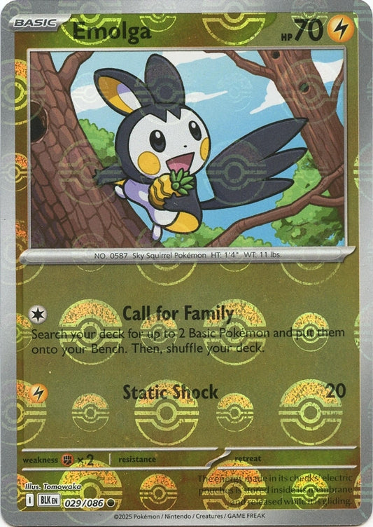 Emolga (Poke Ball Pattern) (029/086) (SV: Black Bolt)