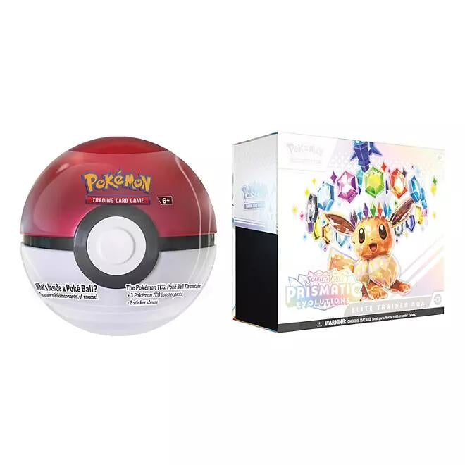 Image for Sam's Club Prismatic Evolutions Elite Trainer Box and Pokeball - Pokemon
