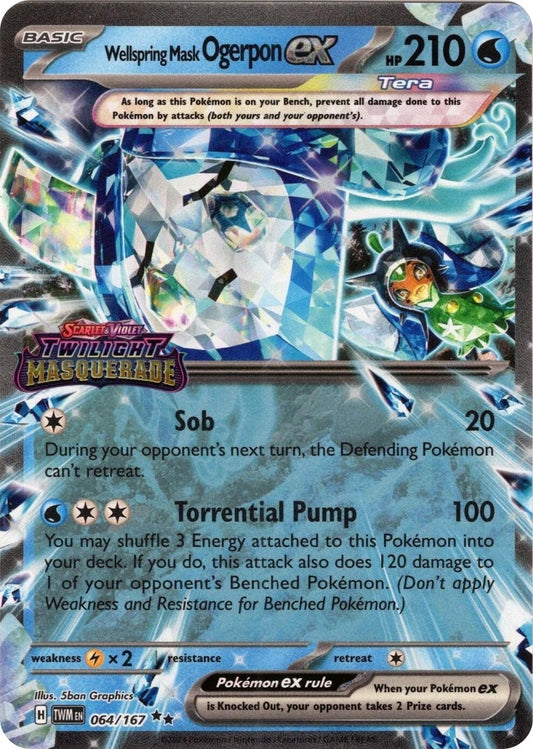 Image for Wellspring Mask Ogerpon ex (Twilight Masquerade Stamp) (064/167) - Pokemon