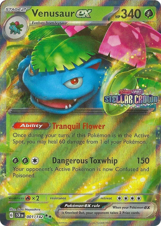 Image for Venusaur ex (Stellar Crown Stamp) (001/142) - Pokemon