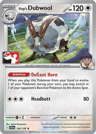 Image for Hop's Dubwool (136/159) - Pokemon