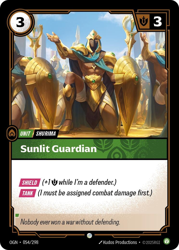 Image for Sunlit Guardian (054/298) (Origins) - Riftbound: League of Legends Trading Card Game