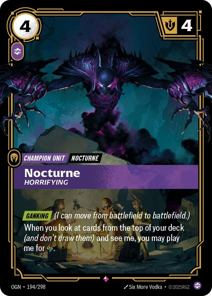 Image for Nocturne - Horrifying (194/298) (Origins) - Riftbound: League of Legends Trading Card Game