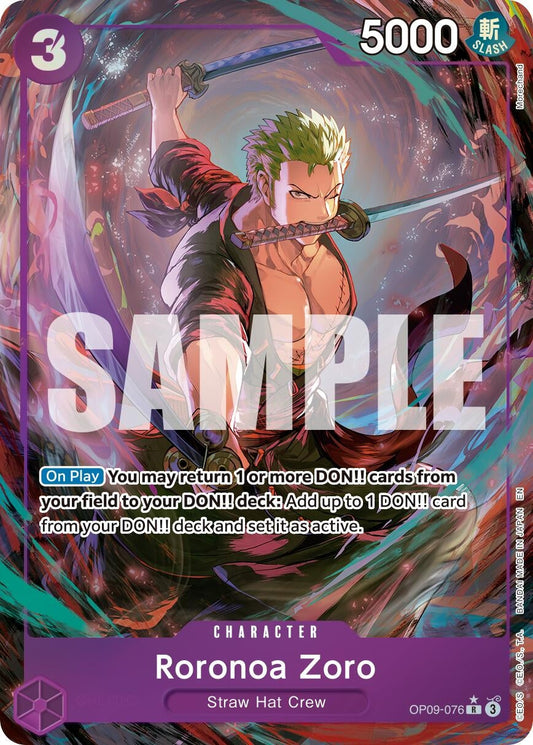 Roronoa Zoro - OP09-076 (Alternate Art) (OP09-076) (Premium Booster -The Best- Vol. 2)