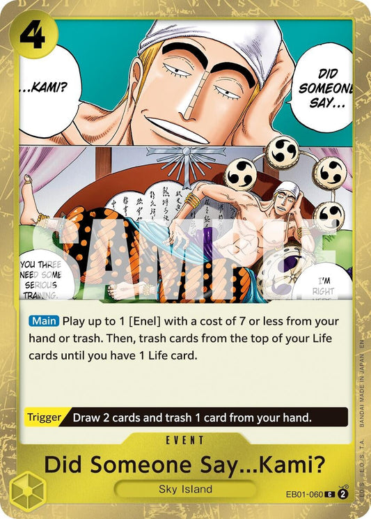 Did Someone Say...Kami? (Pirate Foil) (EB01-060) (Premium Booster -The Best- Vol. 2)