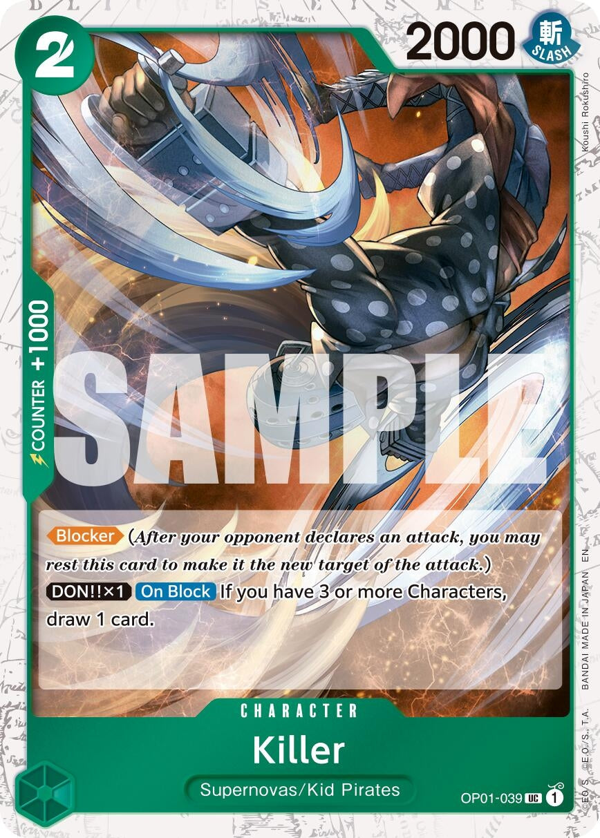 Killer (Pirate Foil) (OP01-039) (Premium Booster -The Best- Vol. 2)