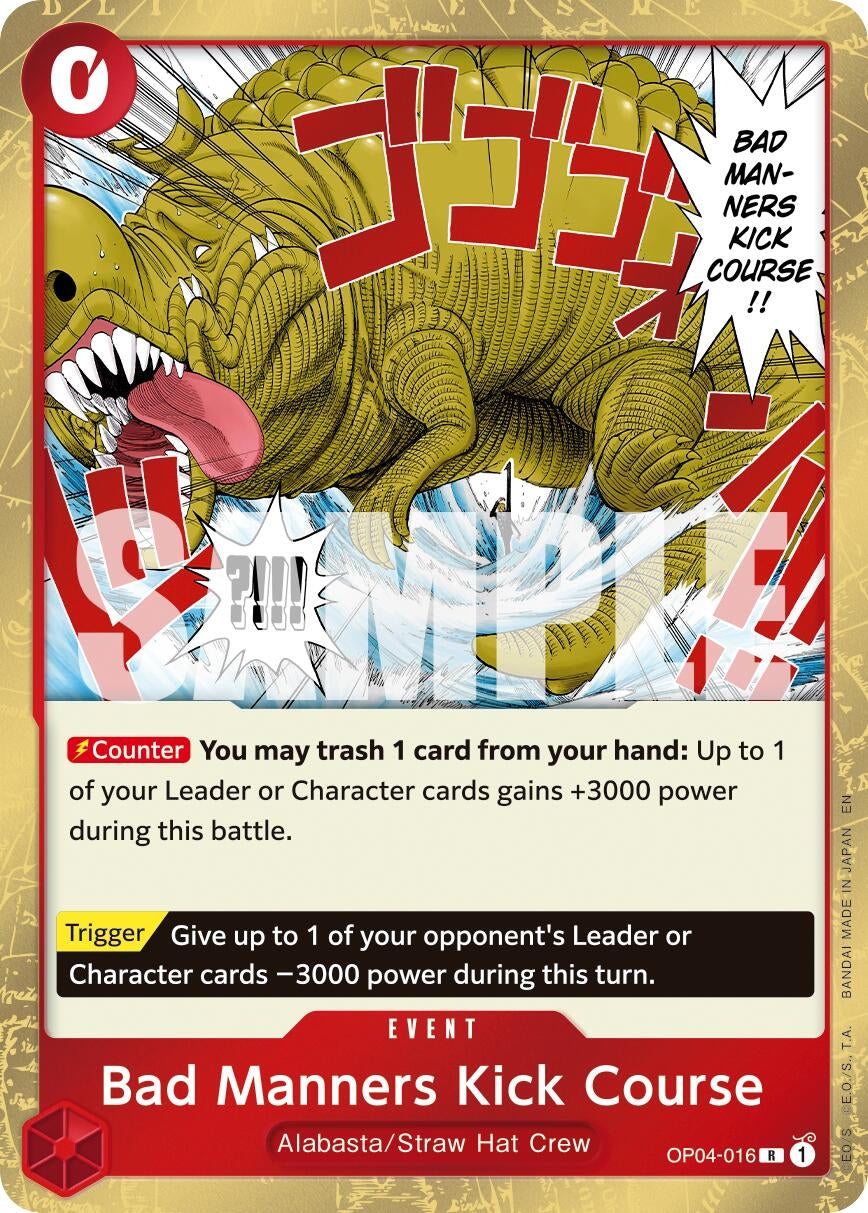 Bad Manners Kick Course (Reprint) (OP04-016) (Premium Booster -The Best- Vol. 2)