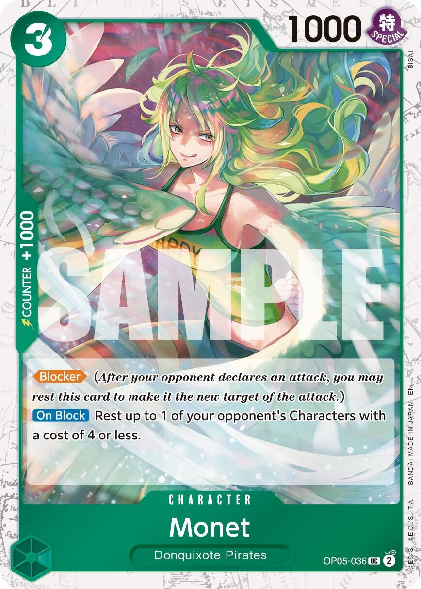 Monet (Pirate Foil) (OP05-036) (Premium Booster -The Best- Vol. 2)