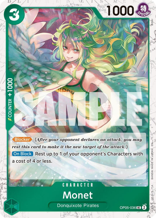 Monet (Pirate Foil) (OP05-036) (Premium Booster -The Best- Vol. 2)
