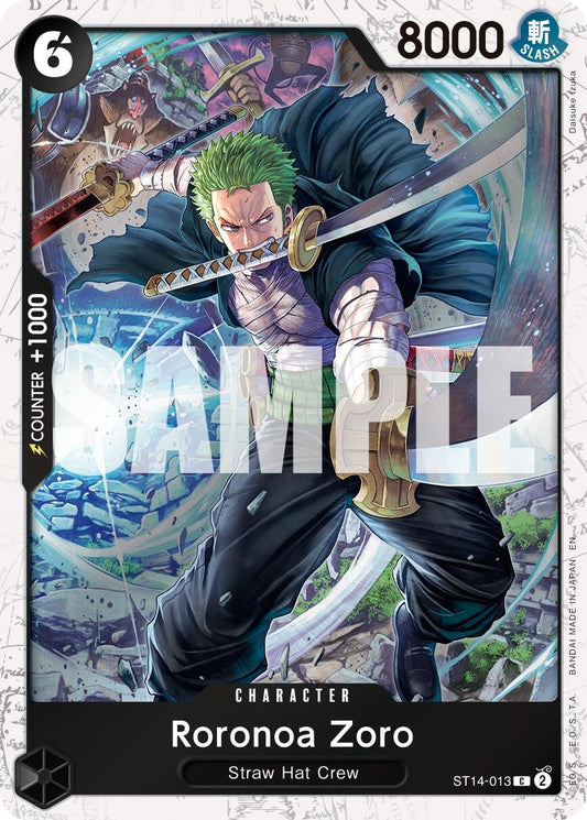 Roronoa Zoro - ST14-013 (Pirate Foil) (ST14-013) (Premium Booster -The Best- Vol. 2)