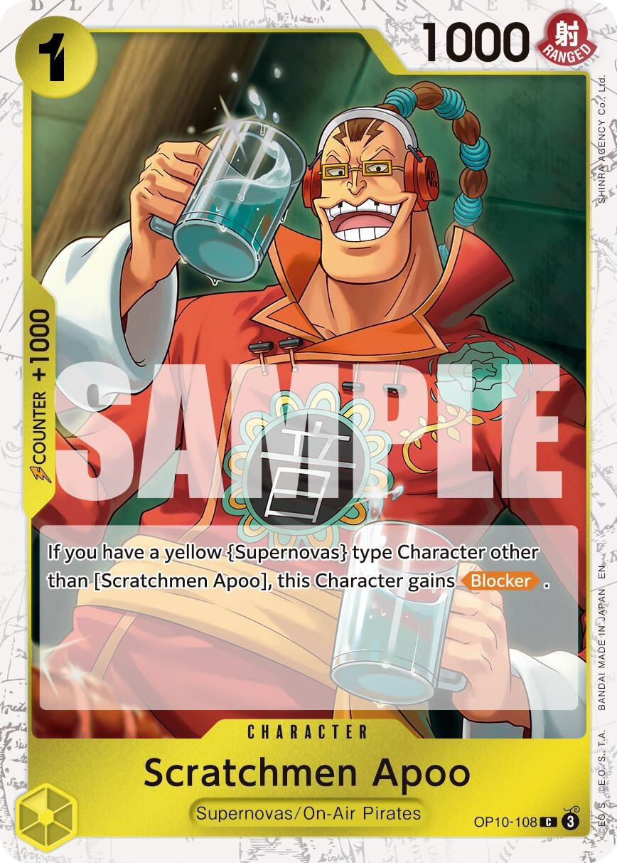 Scratchmen Apoo - OP10-108 (Pirate Foil) (OP10-108) (Premium Booster -The Best- Vol. 2)