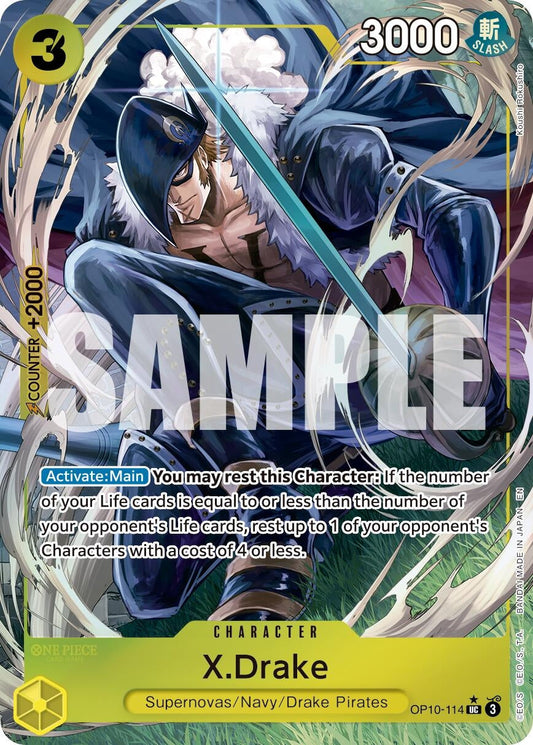 X.Drake (Alternate Art) (OP10-114) (Premium Booster -The Best- Vol. 2)
