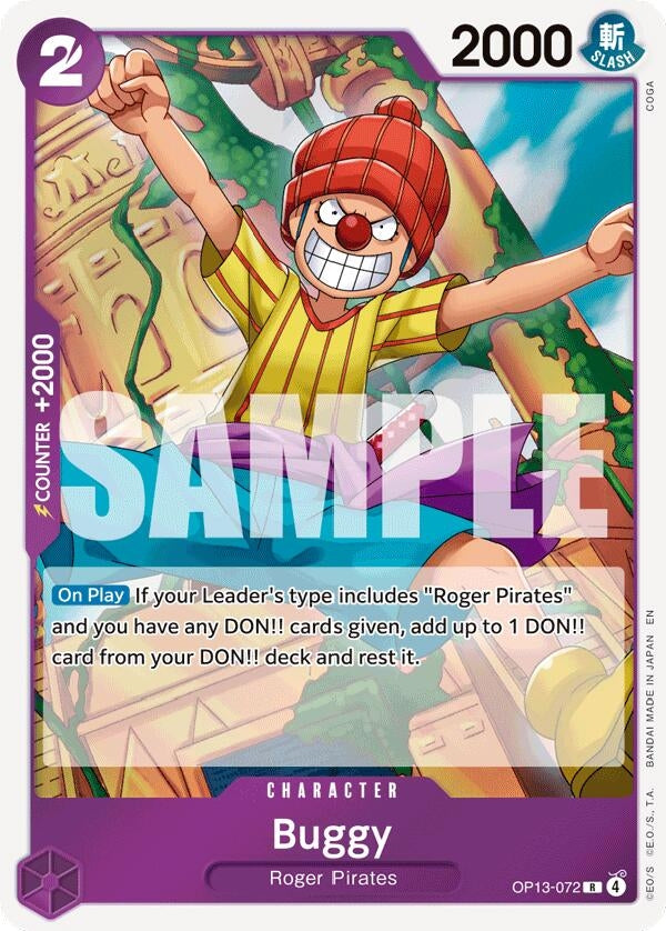 Image for Buggy (Carrying On His Will) - One Piece Card Game