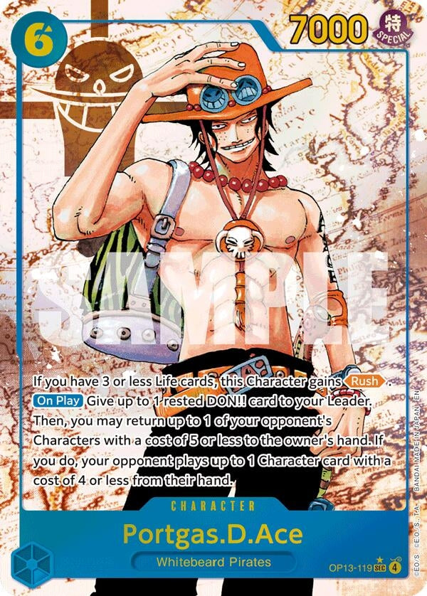 Image for Portgas.D.Ace (119) (Parallel) (OP13-119) (Carrying On His Will) - One Piece Card Game