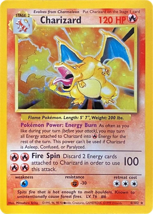 Image for Charizard (Black Dot Error) (004/102) - Pokemon