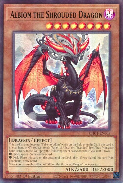 Image for Albion the Shrouded Dragon (CH01-EN005) (THE CHRONICLES DECK: The Fallen & The Virtuous (All-Foil Edition)) - YuGiOh