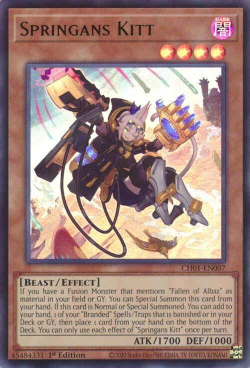 Image for Springans Kitt (CH01-EN007) (THE CHRONICLES DECK: The Fallen & The Virtuous (All-Foil Edition)) - YuGiOh