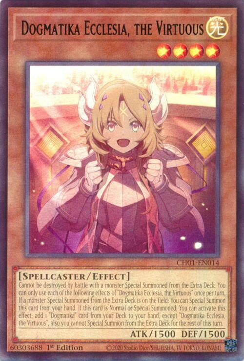 Image for Dogmatika Ecclesia, the Virtuous (CH01-EN014) (THE CHRONICLES DECK: The Fallen & The Virtuous (All-Foil Edition)) - YuGiOh
