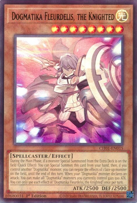 Image for Dogmatika Fleurdelis, the Knighted (CH01-EN015) (THE CHRONICLES DECK: The Fallen & The Virtuous (All-Foil Edition)) - YuGiOh