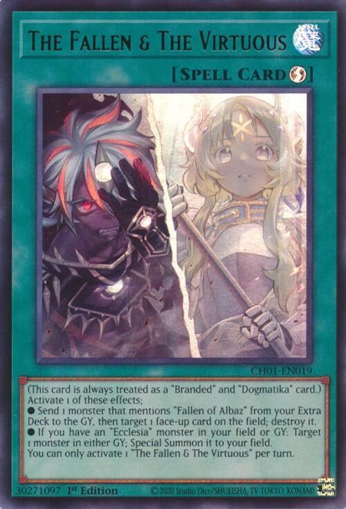 Image for The Fallen & The Virtuous (CH01-EN019) (THE CHRONICLES DECK: The Fallen & The Virtuous (All-Foil Edition)) - YuGiOh