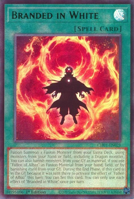 Image for Branded in White (CH01-EN021) (THE CHRONICLES DECK: The Fallen & The Virtuous (All-Foil Edition)) - YuGiOh
