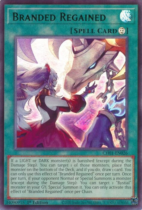 Image for Branded Regained (CH01-EN026) (THE CHRONICLES DECK: The Fallen & The Virtuous (All-Foil Edition)) - YuGiOh