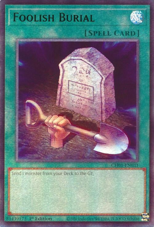 Image for Foolish Burial (CH01-EN031) (THE CHRONICLES DECK: The Fallen & The Virtuous (All-Foil Edition)) - YuGiOh