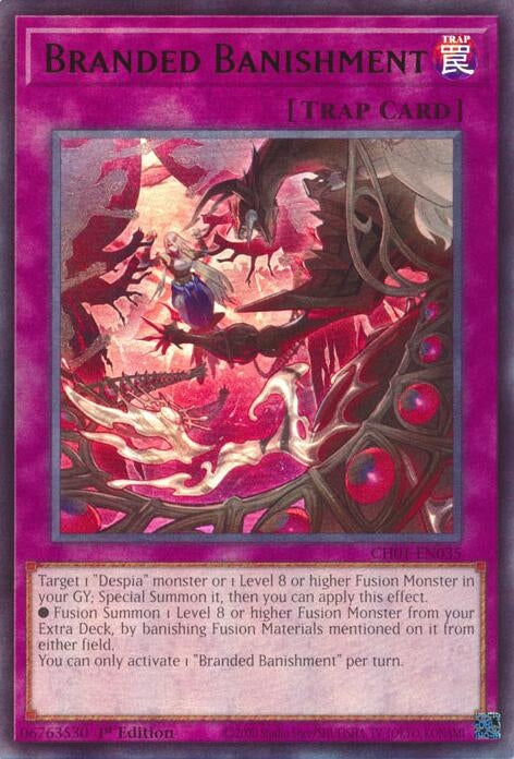 Image for Branded Banishment (CH01-EN035) (THE CHRONICLES DECK: The Fallen & The Virtuous (All-Foil Edition)) - YuGiOh