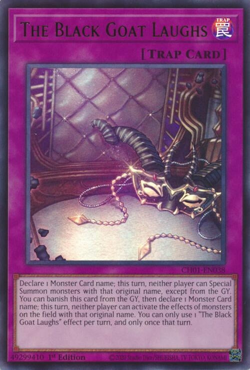 Image for The Black Goat Laughs (CH01-EN038) (THE CHRONICLES DECK: The Fallen & The Virtuous (All-Foil Edition)) - YuGiOh