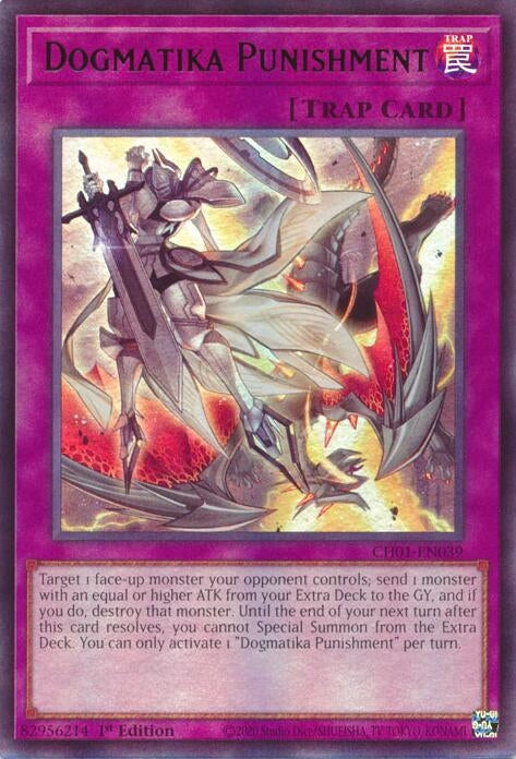 Image for Dogmatika Punishment (CH01-EN039) (THE CHRONICLES DECK: The Fallen & The Virtuous (All-Foil Edition)) - YuGiOh