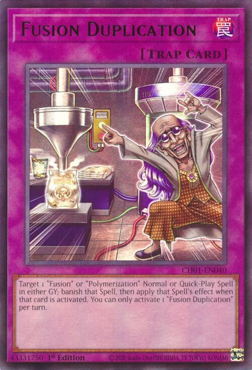 Image for Fusion Duplication (CH01-EN040) (THE CHRONICLES DECK: The Fallen & The Virtuous (All-Foil Edition)) - YuGiOh