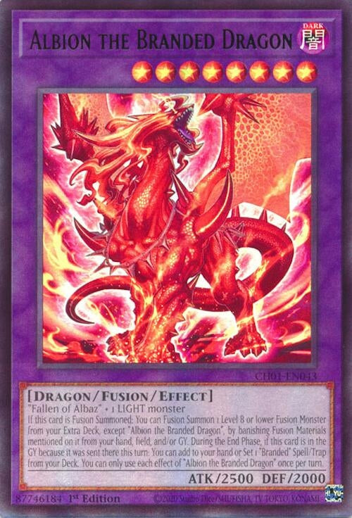 Image for Albion the Branded Dragon (CH01-EN043) (THE CHRONICLES DECK: The Fallen & The Virtuous (All-Foil Edition)) - YuGiOh