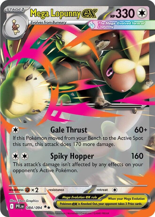 Mega Lopunny ex (084/094) (ME02: Phantasmal Flames)
