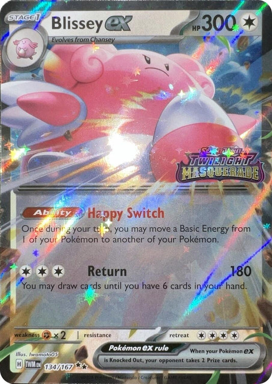 Image for Blissey ex (Twilight Masquerade Stamped) (134/167) - Pokemon