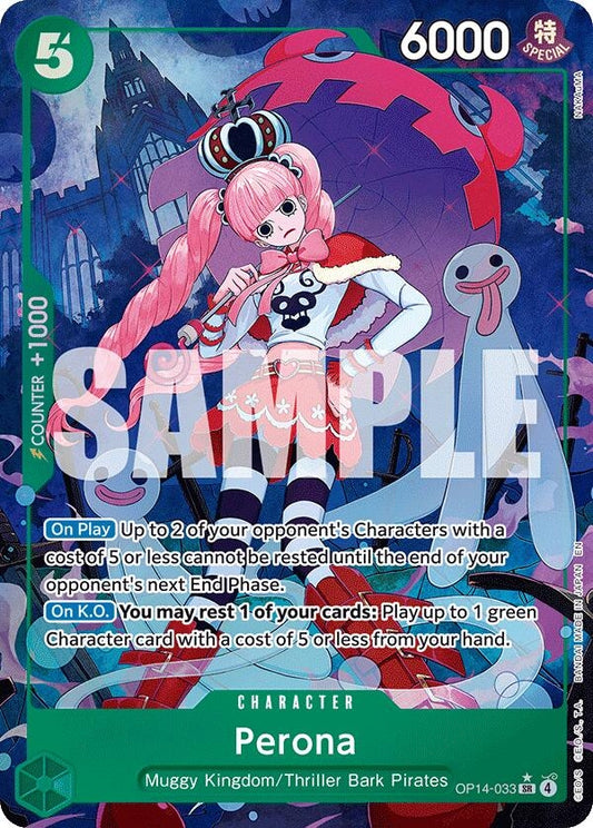 Image for Perona - OP14-033 (Alternate Art) (OP14-033) (The Azure Sea's Seven) - One Piece Card Game