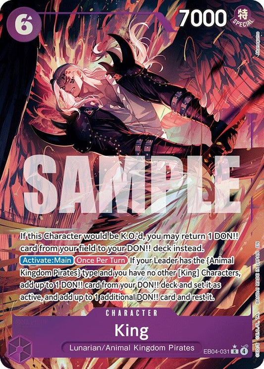 Image for King (Alternate Art) (EB04-031) (The Azure Sea's Seven) - One Piece Card Game