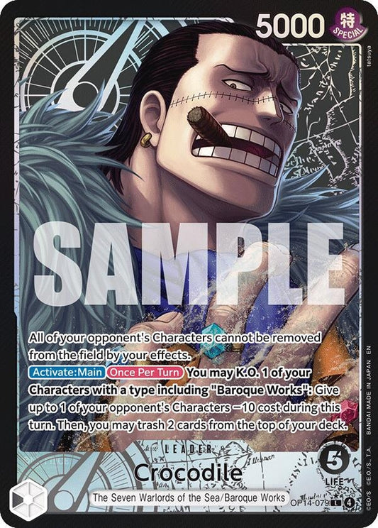 Image for Crocodile - OP14-079 (Alternate Art) (OP14-079) (The Azure Sea's Seven) - One Piece Card Game