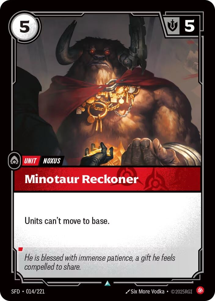 Image for Minotaur Reckoner (014/221) (Spiritforged) - Riftbound: League of Legends Trading Card Game